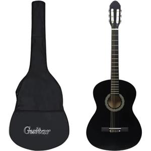 vidaXL Chitarra Classica 4/4 per Principianti con Custodia Nera
