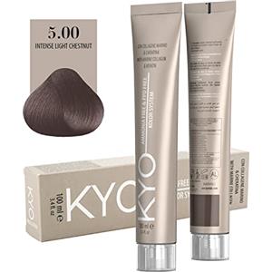 KYO TINTURA SENZA AMMONIACA 5.00 CASTANO CHIARO INTENSO - Colore Permanente con Collagene Marino e Cheratina, 100 ml