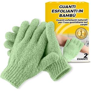 The Inventions Emporium Guanto Scrub Corpo Rivitalizzante - Set 2 Pezzi - Pelle Morbida e Luminosa - Exfoliating Gloves di Crine per una Pulizia Profonda