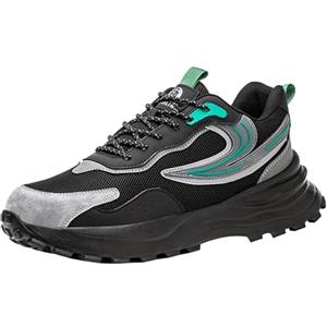 Generisch Scarpe antinfortunistiche da uomo alte con lacci elastici, comode scarpe da lavoro, leggere, traspiranti, con punta in acciaio, antiscivolo, resistenti all'usura, grigio., 41 EU