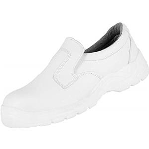 Nitras 7250 Clean Step I Scarpe Basse da Lavoro S2 - Uomo e Donna - con Punta - Scarpe Antinfortunistica Professionale - Macellaio Infermiere Cucina Sanitarie Rostorazione - Bianche