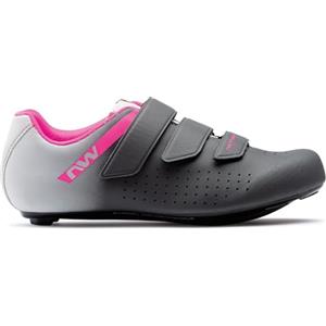 Northwave Core 2 Donna Scarpe MTB da Ciclismo, Compatibili SPD, Suola Nrg Air Carbon, 3 Strappi Trail, Grigio Scuro EU 39