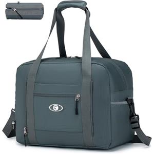 SPAHER Bagaglio a Mano 40x30x20 Ryanair Wizzair Borsone da Viaggio Donna Uomo Impermeabile 25L Pieghevole Borsa da Cabina Mamma per Aereo Palestra Weekend Ospedale Cabin Bag, Grigio