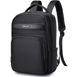 SPAHER Zaino da Viaggio Aereo Bagaglio a Mano 40x30x15 Iberia British Airways Zaino Porta PC 15,6 Pollici Donna Uomo Impermeabile Travel Backpack Cabin Bag per Scuola Lavoro Ufficio, Nero