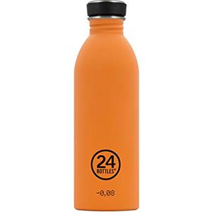 24BOTTLES Urban Bottle - Borraccia 500 ml, Borraccia Acciaio Inox, Bottiglia con Tappo 100% Ermetico Ultraleggera, Borraccia Palestra senza BPA, Borracce Design Italiano [NON Termica], Orange