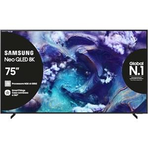 Samsung Neo QLED 8K Vision AI Smart TV 75'' QE75QN900FTXZT Mini LED, NQ8 AI Gen3 Processor,AI Upscaling, Glare Free, Dolby Atmos & OTS Pro, Meta lFrame Design, PACCHETTO INTRATTENIMENTO, 2025