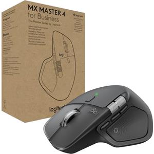 Logitech Business Logitech MX Master 4 for Business, mouse wireless con clic discreti, 8000 DPI, scorrimento MagSpeed, ricevitore Logi Bolt, Bluetooth, Actions Ring, tecnologia aptica, ricarica USB-C - Graphite