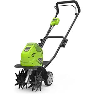 Greenworks G40TL - Motocoltivatore a Batteria, Motozappa con Fresa a Denti Anteriore, Larghezza di Lavoro 25cm, Profondità di Azione 13cm, SENZA Batteria 40V e Caricabatterie, Garanzia 3 Anni