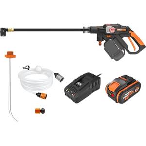 WORX Nitro WG633E Idropulitrice a batteria 20 V | PowerShare | max. 56 bar | 220L/H | Include batteria da 4,0 Ah e caricatore | Pulizia terrazze e lavaggio auto