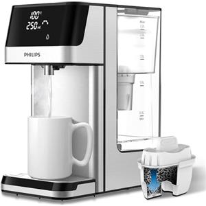 Philips 3100 Series Erogatore di Acqua Calda con Filtrazione Taste+, Acqua Calda Filtrata in Pochi Secondi, Riduce Cloro e Calcare, Nessuna Installazione Necessaria