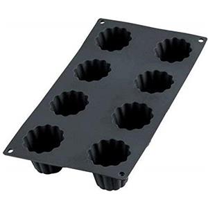Lékué Stampo Multicavity Black Gourmet CANNELE BORDELAIS 8 CAV, silicone, 8 cavità
