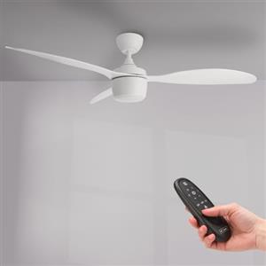M mimotec M Ledme LM8803 Ventilatore da soffitto LED 51W Silenzioso bianco con luce da 18 W e telecomando