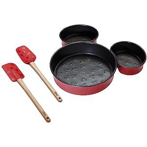 Prestige Set di 2 teglie da forno Disney con Topolino e spatola in silicone, 3 pezzi