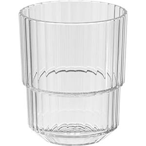 APS Bicchiere in plastica Tritan di alta qualità con 0,15 litri, senza BPA, impilabile, infrangibile, riutilizzabile, lavabile in lavastoviglie, 150 ml, trasparente