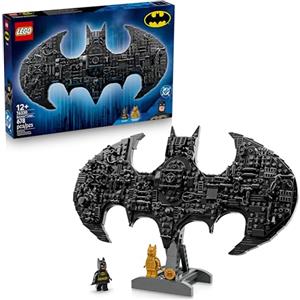 LEGO DC Logo di Batman - Giocattolo da Supereroi con 2 Minifigure da Collezione - Decorazione da Parete 3D Fai da Te o da Camera da Letto - Idea Regalo per Bambini da 12 Anni Fan del Film - 76330