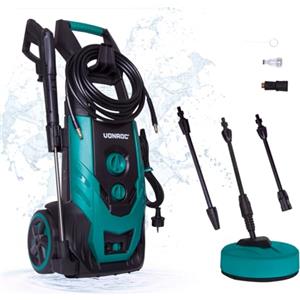 VONROC Idropulitrice ad alta pressione 2200W, 170 Bar, 450 l/h, Serbatoio Detergente, Lancia Turbo, Pulizia Auto e Patio