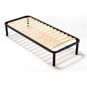EVERGREENWEB MATERASSI & BEDS EVERGREENWEB - Miglior Rete Letto Singolo 90x200 a Doghe in Legno Ortopedica Alta 35 cm Rinforzata + Kit 4 Piedi Smontabili, Struttura in Ferro, Base da Incasso per Letti e Materassi Singoli, Saldi