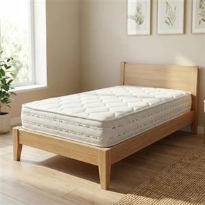 Materassi Russo Materasso in Memory Foam, Altezza 24 cm Reali,Rivestimento in Aloe Vera Antibatterico, Spedito Sottovuoto Arrotolato, 100% Made in Italy (80 x 190 Cm Singolo)