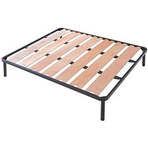 EVERGREENWEB MATERASSI & BEDS EVERGREENWEB Rete Letto Doghe Larghe in Legno Ortopedica con 4 Piedi Smontabili, Struttura portante in Ferro Rinforzata, Base da Incasso per Tutti Tipi di Letti e Materassi |Lime (Lime, 80 x 200)