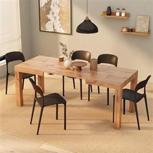 Mobili Fiver, Tavolo Allungabile First, 120(200) x80 cm, Rovere Rustico, per 6-8 persone, Tavolo Cucina, Soggiorno, Made in Italy