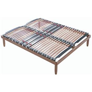EVERGREENWEB MATERASSI & BEDS Evergreenweb - Rete Matrimoniale 160x190 a Doghe Basculanti in Legno Faggio Ortopedica con Ammortizzatori Regolatori di Rigidità Rinforzata + 4 Piedi Smontabili per Tutti Letti e Materassi - Offerta