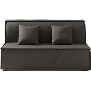 EVERGREENWEB MATERASSI & BEDS EVERGREENWEB Divano Letto 2 Posti con Materasso Matrimoniale 140x190 Ortopedico Prontoletto RICHIUDIBILE con Rivestimento SFODERABILE e Lavabile, Coppia Cuscini SUPERSOFT Abbinati, Grigio Scuro, ELLEN