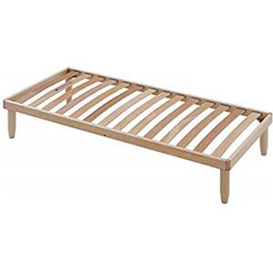 EVERGREENWEB MATERASSI & BEDS Evergreenweb - Rete Singola Fissa 90x200 Alta 35 cm a Doghe in Legno Naturale Ortopedica Base Letto o Materasso Portadoghe inseriti nel Telaio Doppia Struttura Rinforzata 4 Gambe Smontabili - Offerta