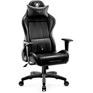 DIABLO X-One 2.0 Sedia Gaming Ergonomica con Braccioli Regolabili e Supporto Lombare, Capacità 136 kg, Nero
