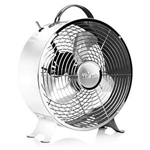 Tristar Retrò VE-5967 Ventilatore da Tavolo, 20 W, 49.5 decibel, Metallo, 2 Velocità, Bianco