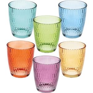 Tognana Seoul, confezione 6 bicchieri 310 cc, multicolor, vetro