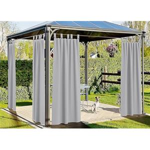 BIANCHERIAWEB Tenda Gazebo 160x270 per Esterno Passanti con Bottoni Tinta Unita Ideale per Giardino Terrazzo Springfield