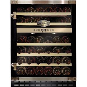 Kaiser! Kaiser K 64750 AD Retro cantina vino 145 L 46 Bottiglia di vino 2 Condizionatori indipendenti/Sottopiano frigorifero per bevande ,5 ripiani in legno estraibile