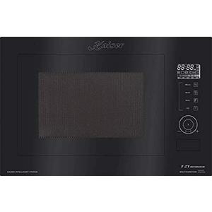 Kaiser EM 2510 Forno a microonde multifunzione da incasso,vetro nero,25L,aria calda griglia,21 funzioni,forno a microonde da incasso,8 funzioni speciali, patate, pizza, sicurezza bambini