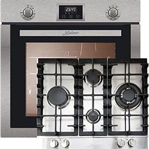 Kaiser Set forno EG 6372+ KG 6364 Turbo Romb, Forno a gas da incasso, 79L+piano cottura a gas da incasso, 60cm