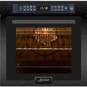 Kaiser Forno da incasso "EH 6306 RS",Acciaio nero,79L 15 Fct. griglia Air fryer Full Touch,Standalone, Forno a convezione, Porta in vetro rimovibile, con griglia, Forno a convezione