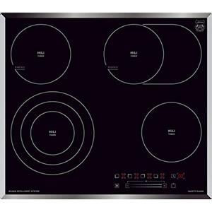 Kaiser KCT 6715 F Piano cottura in vetroceramica Autark 60cm, nero vetro, 4 zone di cottura High-Light, zona di torrefazione, doppio circuito, piano cottura da incasso, TouchControl, schermo