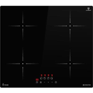 KKT KOLBE Piano Cottura a Induzione 60 cm | 4 Zone di Cottura | Potenza Totale 7 kW | 9 Livelli di Potenza | Timer Integrato | Controllo Touch | Vetroceramica Nera da Incasso | IH85900RL