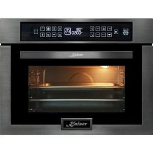 Kaiser EH 6307 RS - Forno a microonde da incasso, 38 l, altezza 45 cm, controllo touch, 22 funzioni, sistema ad aria calda, griglia a infrarossi, acciaio inossidabile