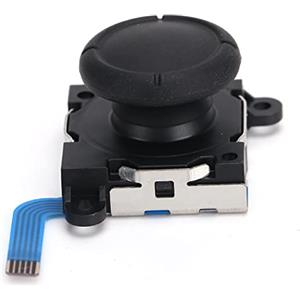 Shanrya Modulo Pulsante Joystick, Joystick Leggero Resistente all'Usura Thumb Stick Portatile per Controller Joycon Switch(Nero)