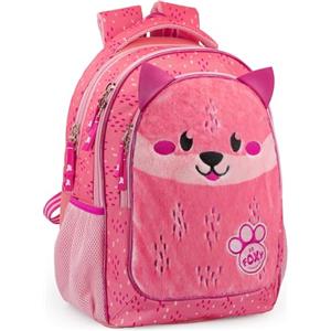 Julian Ross Zaino Scuola Elementare Volpe Foxy Fluffy - Ergonomico con Schienale Imbottito, Spallacci Imbottiti, 3 Scomparti, Dimensioni 33x15x43h