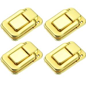 BBTISG 4 Pezzi Chiusure a Levetta in Metallo Piccole Chiusure a Levetta in Ferro Stile Retrò Decorative per Scatole di Gioielli, Cassette Degli Attrezzi in Legno (oro)