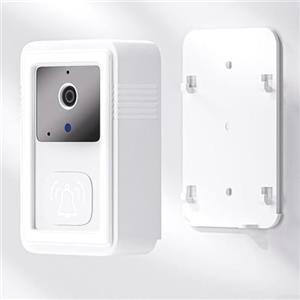 Oceanlend Videocamera intelligente WiFi, per app Tuya, impermeabile, videocitofono HD 1080p, con rilevatore di movimento, allarme PIR, citofono di comunicazione a 2 vie (bianco)