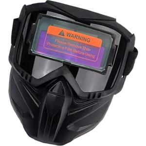 Qkbuza Casco per saldatura automatico ABS in colori reali, oscurante, maschera per saldatura a corrente solare, sensore ad, ombreggiatura, ultra leggero, casco per saldatura, oscuramento