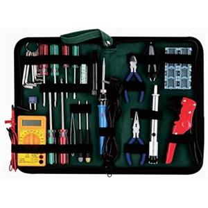 EMPOTEC Set Attrezzi EMPOTEC EM-979 20 pezzi Set Cacciaviti Tester Multimetro Digitale Saldatore Spellacavi Tronchesi Pinza Kit Valigetta Elettricista Cassetta Borsa Utensili Lavoro
