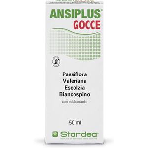 STARDEA ANSIPLUS GOCCE 50 ML - Integratore senza glutine con passiflora, valeriana ed escolzia per il rilassamento e il riposo