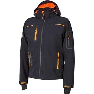 U-POWER Giacca Softshell Space Deep Blue M - Impermeabile, Traspirante, Antivento, con Cappuccio Staccabile e Fodera in Micro-Fleece