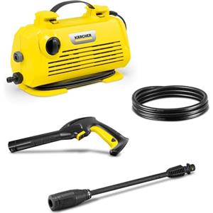 Kärcher Idropulitrice K 2 Horizontal VPS, Pressione max 110 bar, Portata 360 l/h, Area di lavoro 20 m²/h, Filtro acqua premontato, Peso 3,5 kg, + Tubo, Pistola ad Alta Pressione, Lancia Vario Power