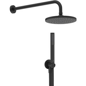 Ideal Standard - Idealrain, Kit doccia light, Mini set componenti doccia tondo, Nero Seta