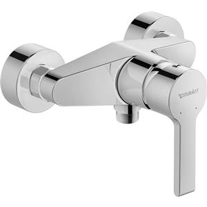Duravit B24230000010 Rubinetto Doccia da Parete per 1 consumatore, Miscelatore monocomando con Sistema di miscelazione in Ceramica, Cromo