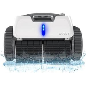 WYBOT Robot Pulitore per Piscina Senza Fili, Fondo/Pareti/Linea d'acqua, Aspirapolvere Automatico per 120 minuti con Pianificazione del Percorso, Ricarica Rapida, Fino a 120㎡